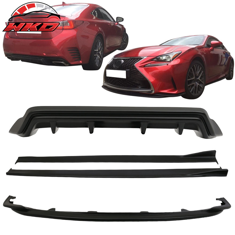 Fits 15-17 Lexus RC300 RC350 F-Sport Silkblaze Style Full Lip Kit Conversion PP