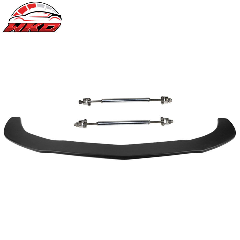 2014-16 Benz CLA Class Front Bumper Lip + Splitter Strut Rods Matte Black PP | Wholesale