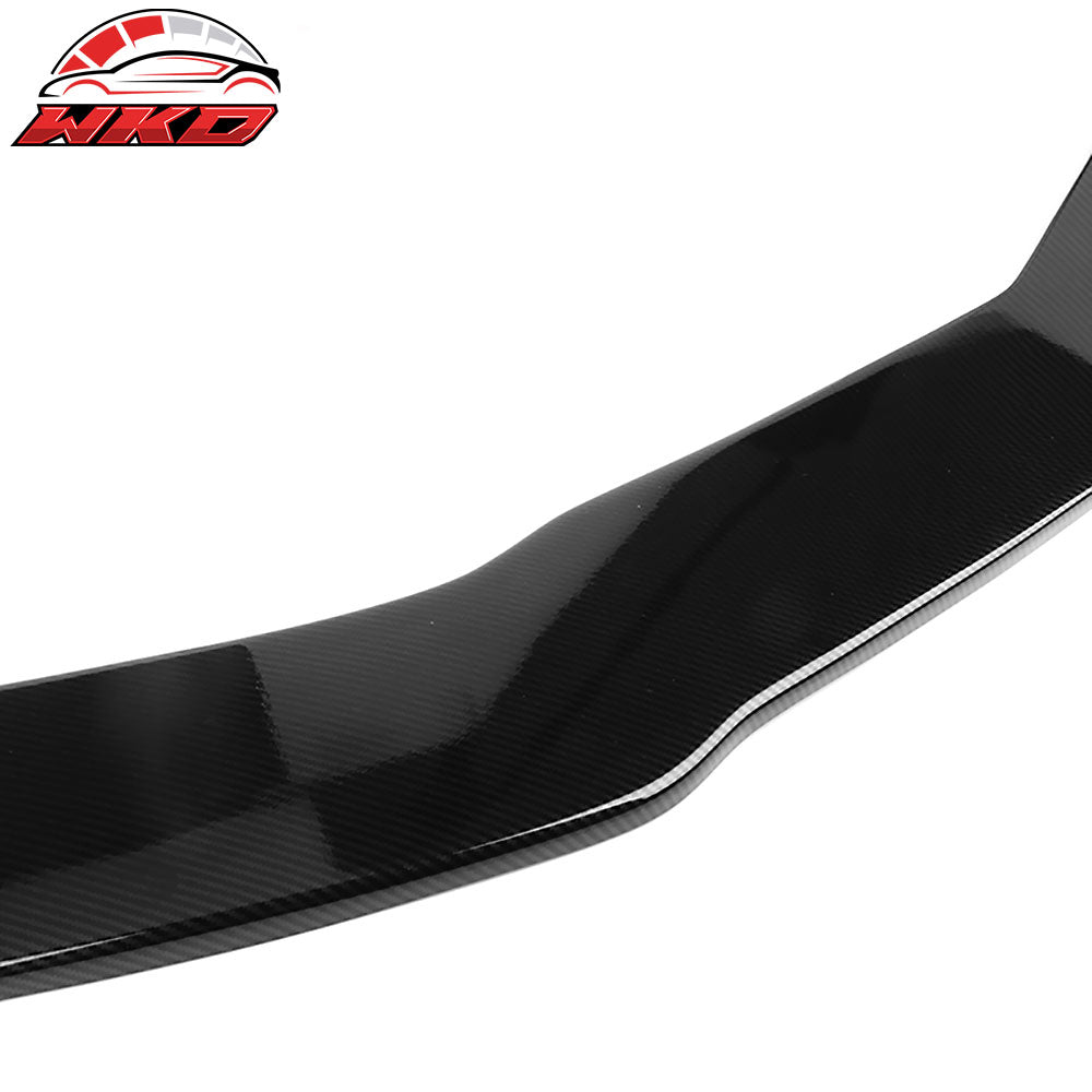Fits 14-16 Benz CLA Class Front Bumper Lip Carbon Fiber Print + 2PC Splitter Rod