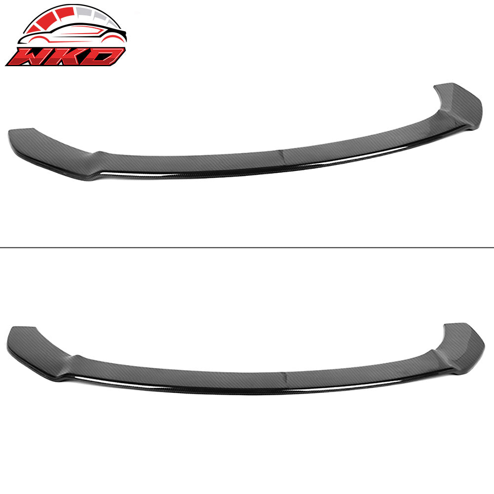 Fit 18-19 Toyota CHR Front Bumper Lip + Adjustable Strut Rods Carbon Fiber Print