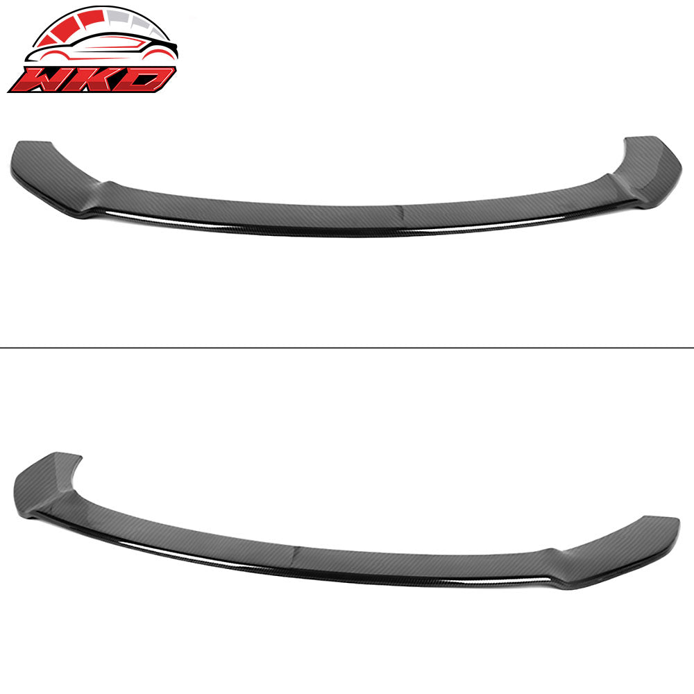 Fit 18-19 Toyota CHR Front Bumper Lip + Adjustable Strut Rods Carbon Fiber Print