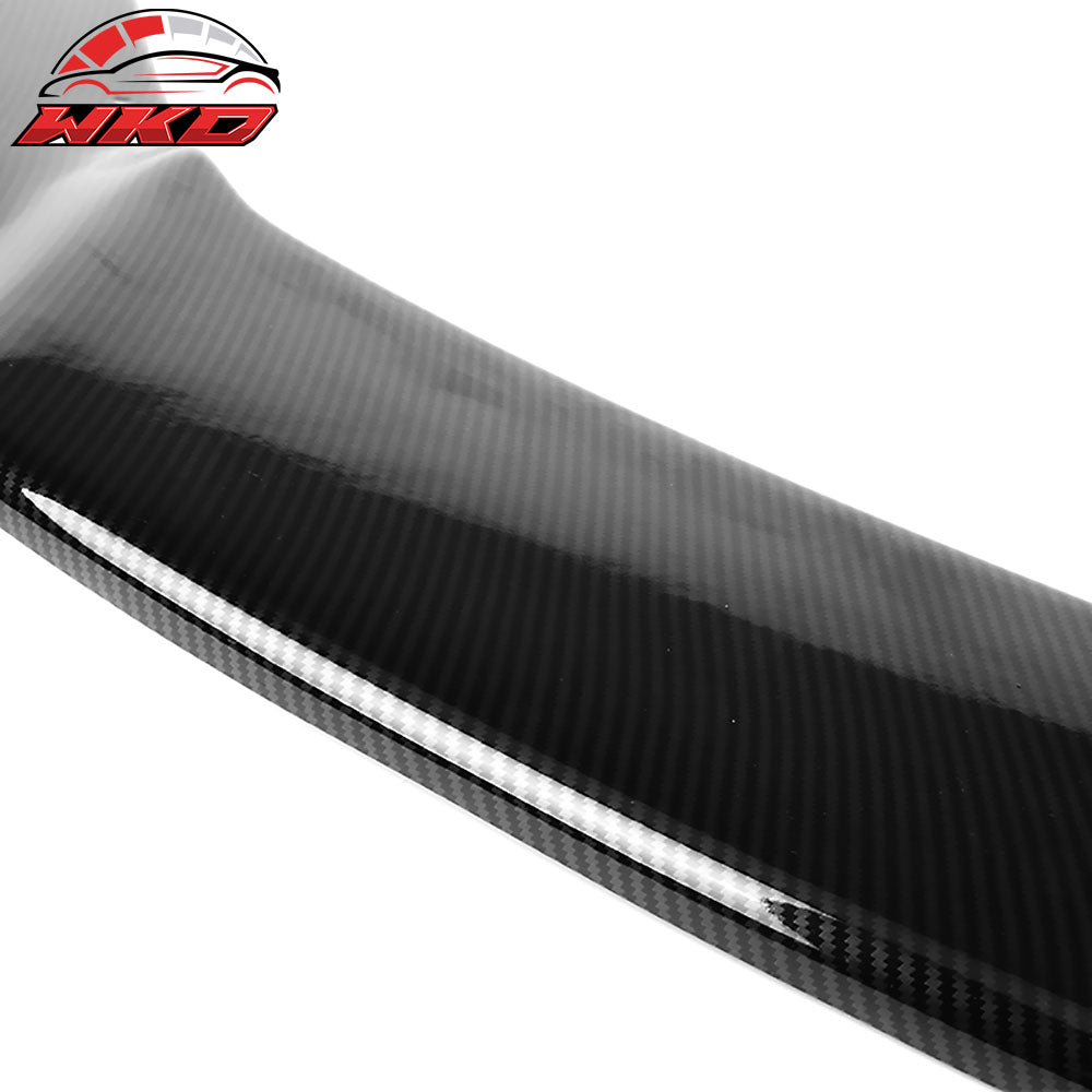 Fit 18-19 Toyota CHR Front Bumper Lip + Adjustable Strut Rods Carbon Fiber Print