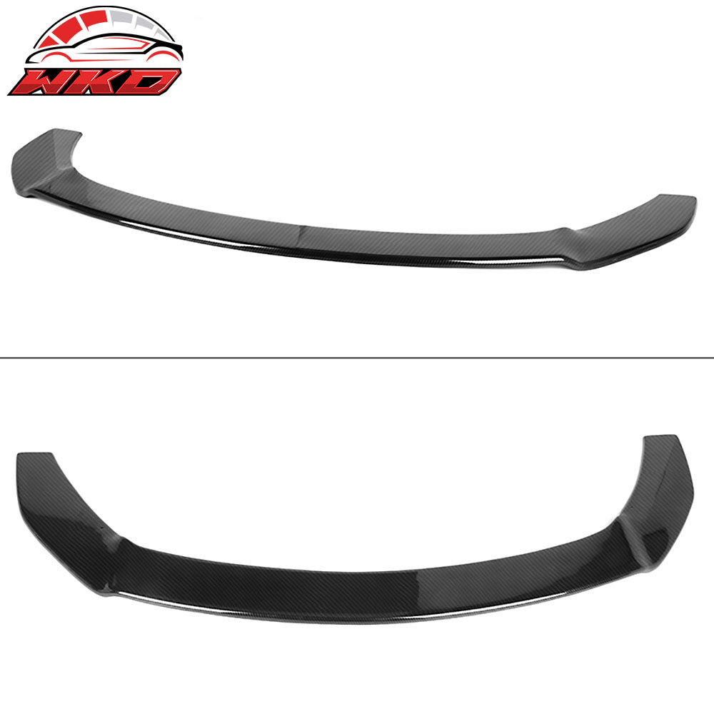 Fit 18-19 Toyota CHR Front Bumper Lip + Adjustable Strut Rods Carbon Fiber Print