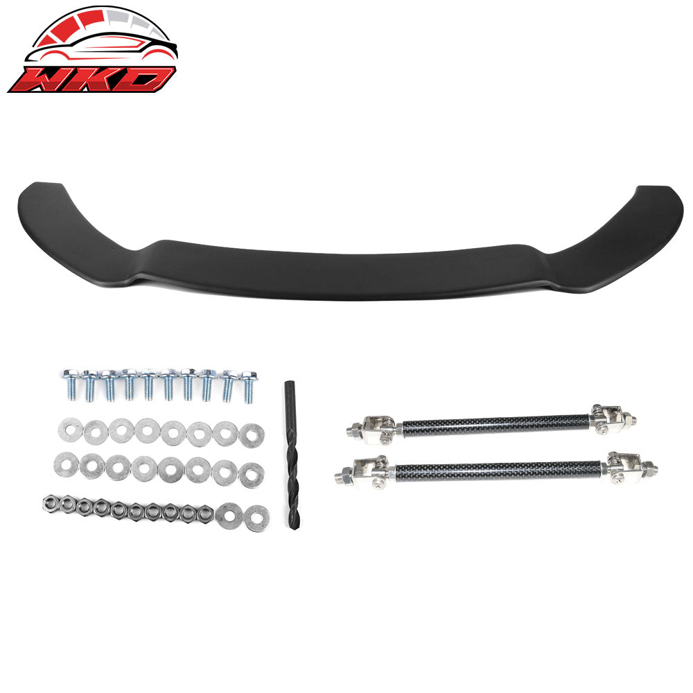 Fits 13-14 Ford Focus Front BumPer Lip Matte Black PP & Rods Carbon Fiber - CF