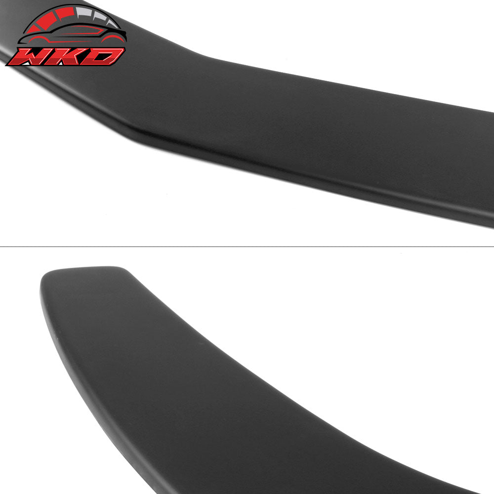 Fits 14-16 Benz CLA Class Front Bumper Lip PP + Splitter Strut Rods Matte Black