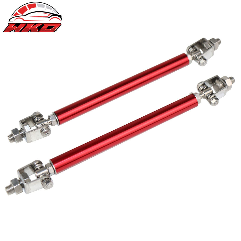 Fits 14-16 Benz CLA Class Matte Black Front Bumper Lip PP + 2PCS Strut Rods