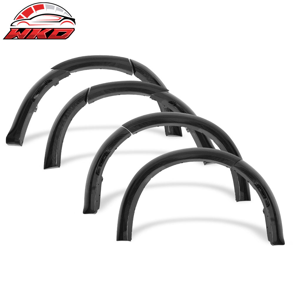Fits 15-23 Charger Widebody Style Front Bumper Lip & Fender Flares 10PCS CFL ABS