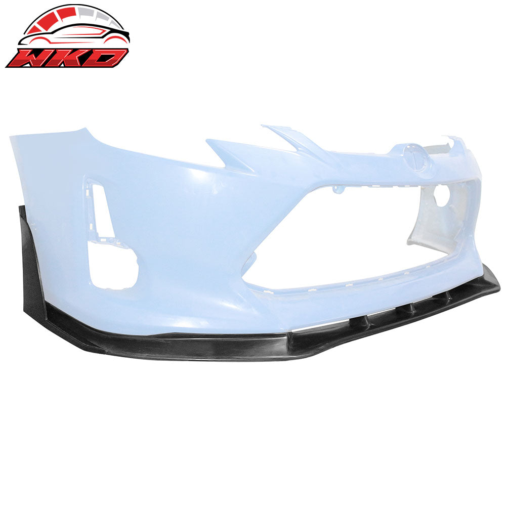 Fits 14-16 Scion TC Front Bumper Lip + Front Winglets IKON V3 Style Unpainted PU