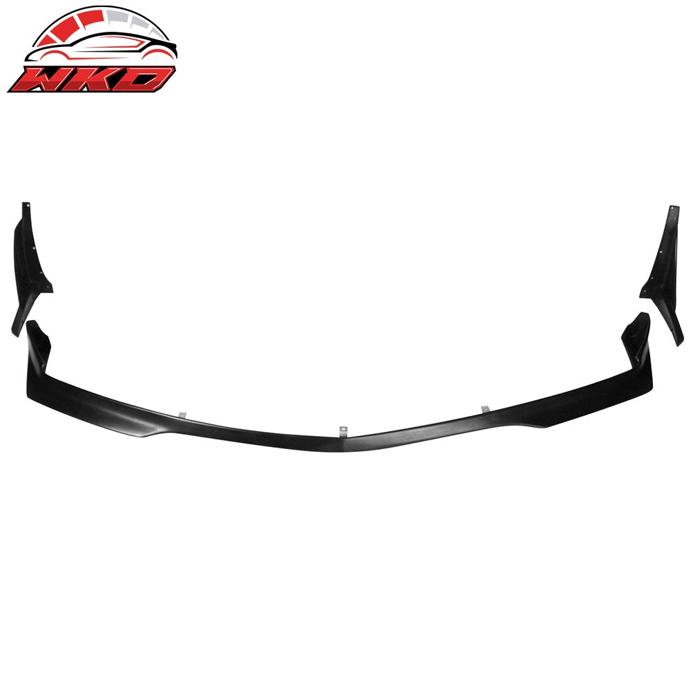Fits 11-14 Dodge Charger RA Style Front Bumper Lip Splitters + Winglets PU