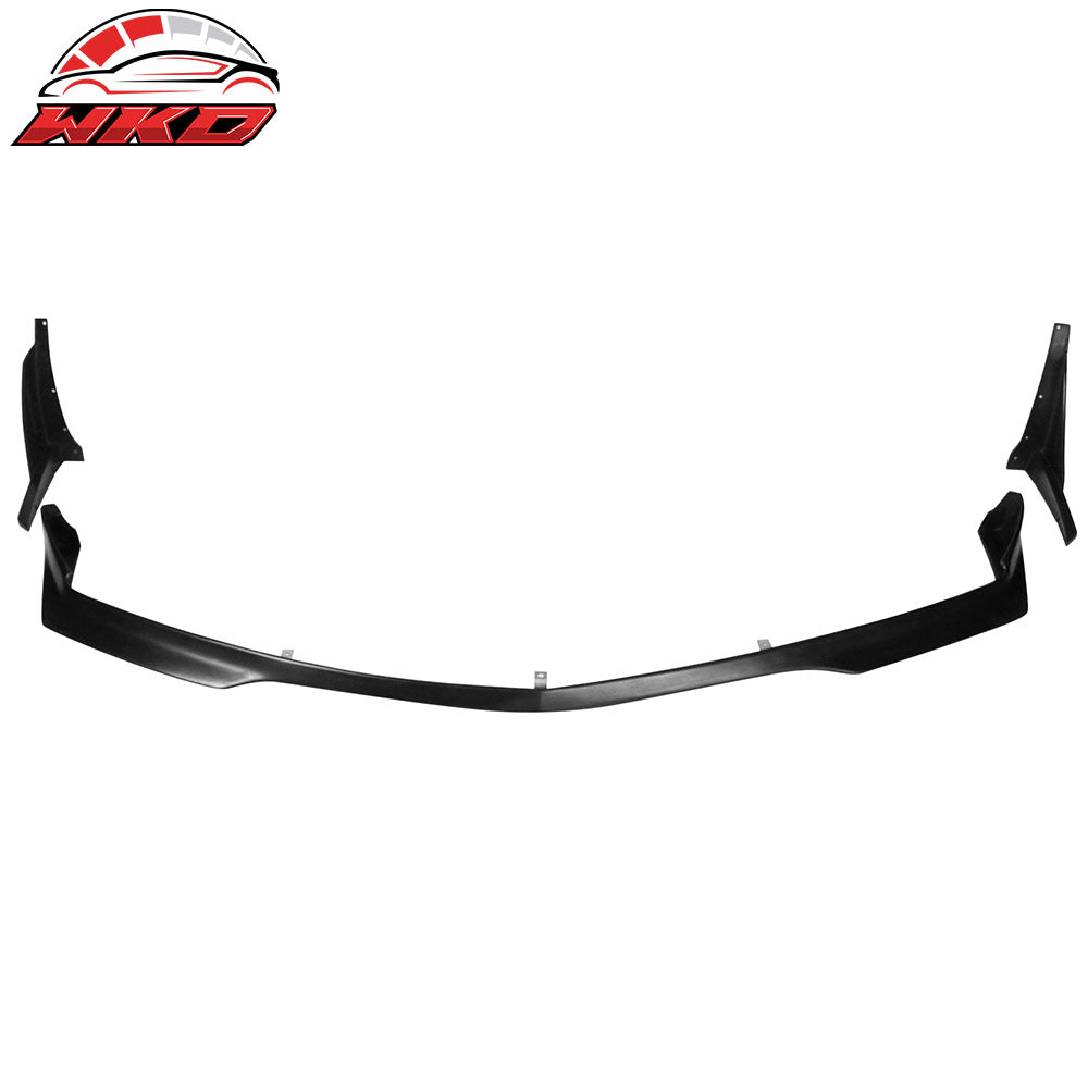 Fits 11-14 Dodge Charger RA Style Front Bumper Lip Splitters + Winglets PU