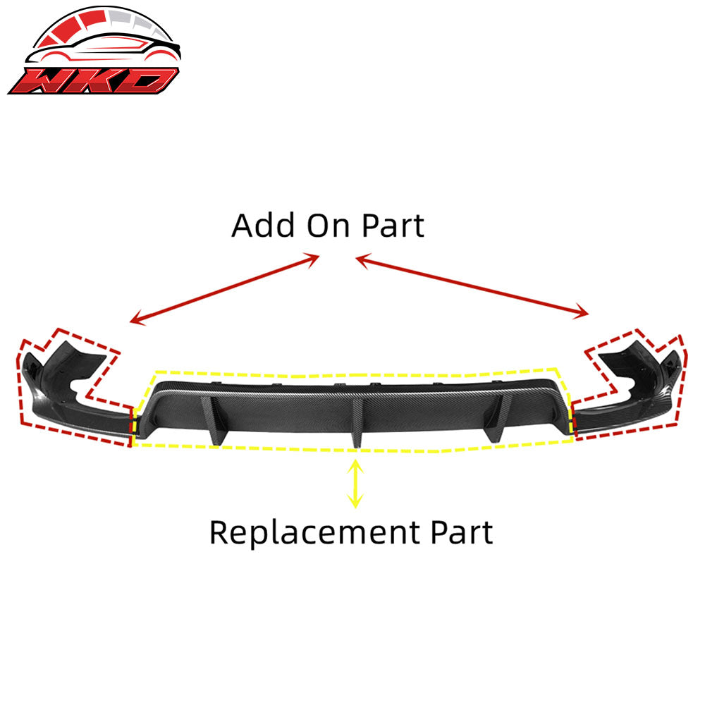 Fits 20-23 G06 X6 M Sport IKON Carbon Print Front Bumper Lip Rear Lip Side Skirt