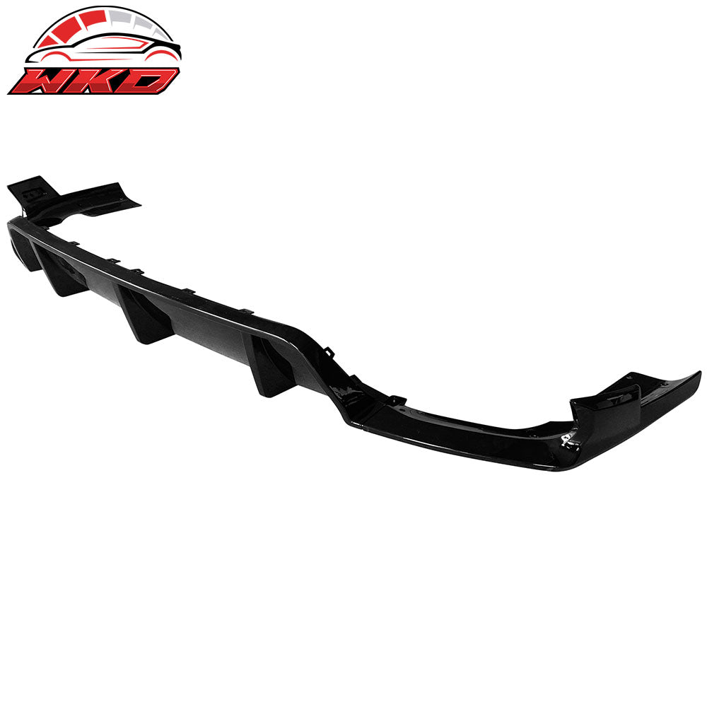 Fits 20-23 BMW G06 X6 IKON Front + Rear Bumper Lip + 2PC Side Skirts Gloss Black