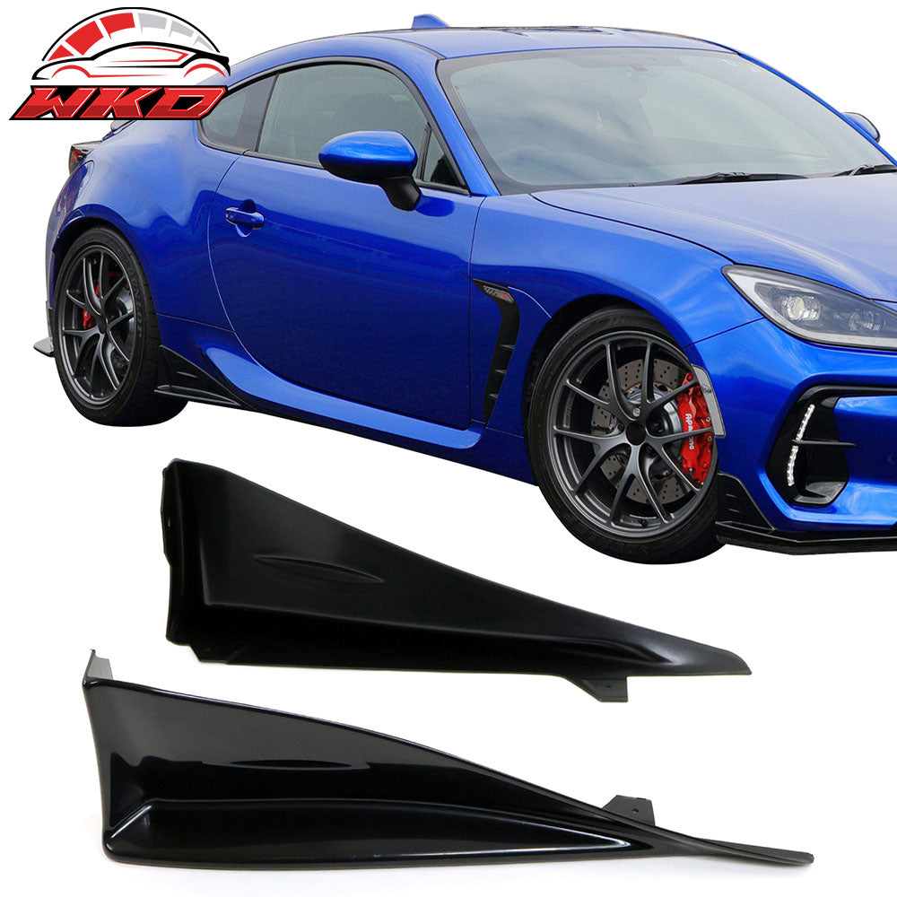 Fit 22-25 Subaru BRZ Coupe STI Style Front Bumper Lip + Rear Apron + Side Strake