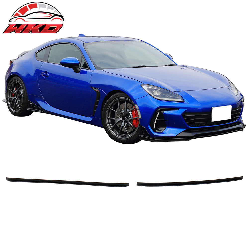 Fits 22-25 Subaru BRZ Coupe STI Style Front Bumper Lip + 2PCS EPDM Lip Protector