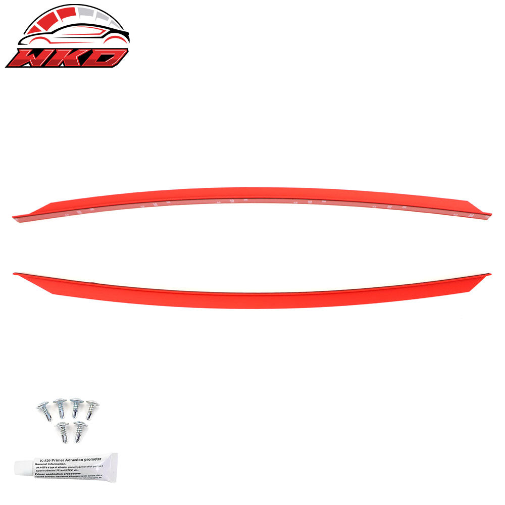 Fits 22-25 Subaru BRZ Coupe 2-Door STI Front Bumper Lip + EPDM Red Lip Protector
