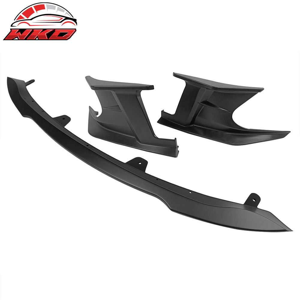 Fits 19-22 Toyota Corolla Front Bumper Lip Spoiler Matte Black ABS Side Canards