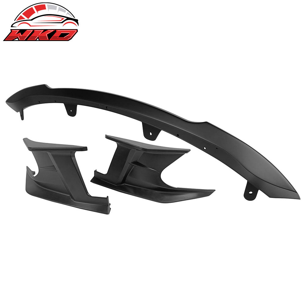 Fits 19-22 Toyota Corolla Front Bumper Lip Spoiler Matte Black ABS Side Canards