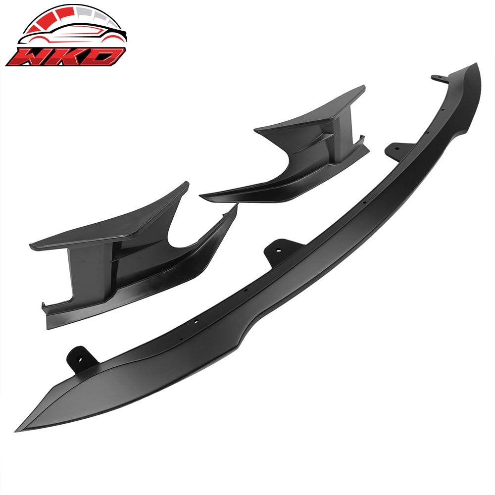 Fits 19-22 Toyota Corolla Front Bumper Lip Spoiler Matte Black ABS Side Canards