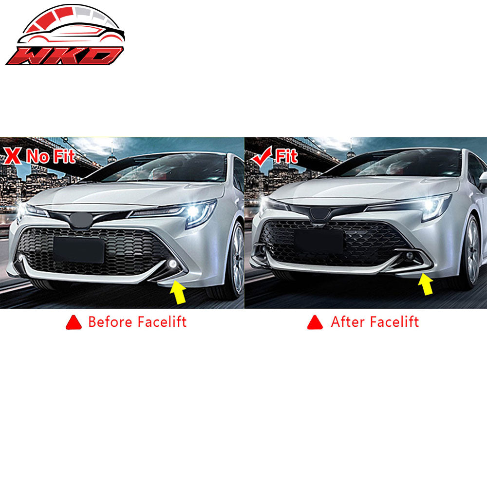 Fits 22-25 Toyota Corolla Auris E210 Hatchback 3PCS Front Bumper Lip Matte Black