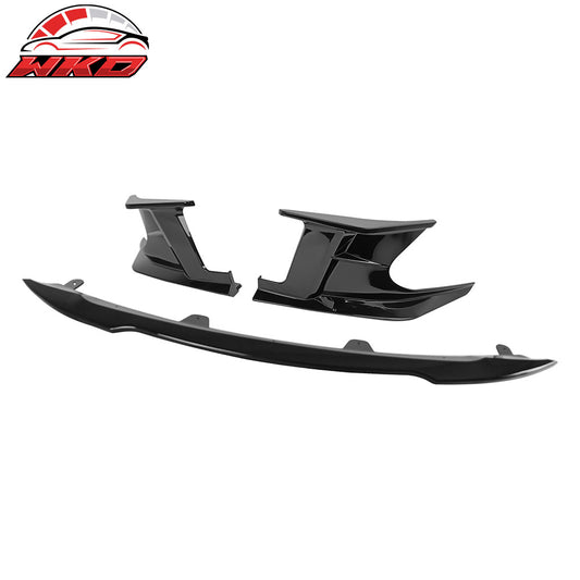 23-25 Toyota Corolla 5-Door 2PC Side Canards + Front Bumper Lip Gloss Black | Wholesale