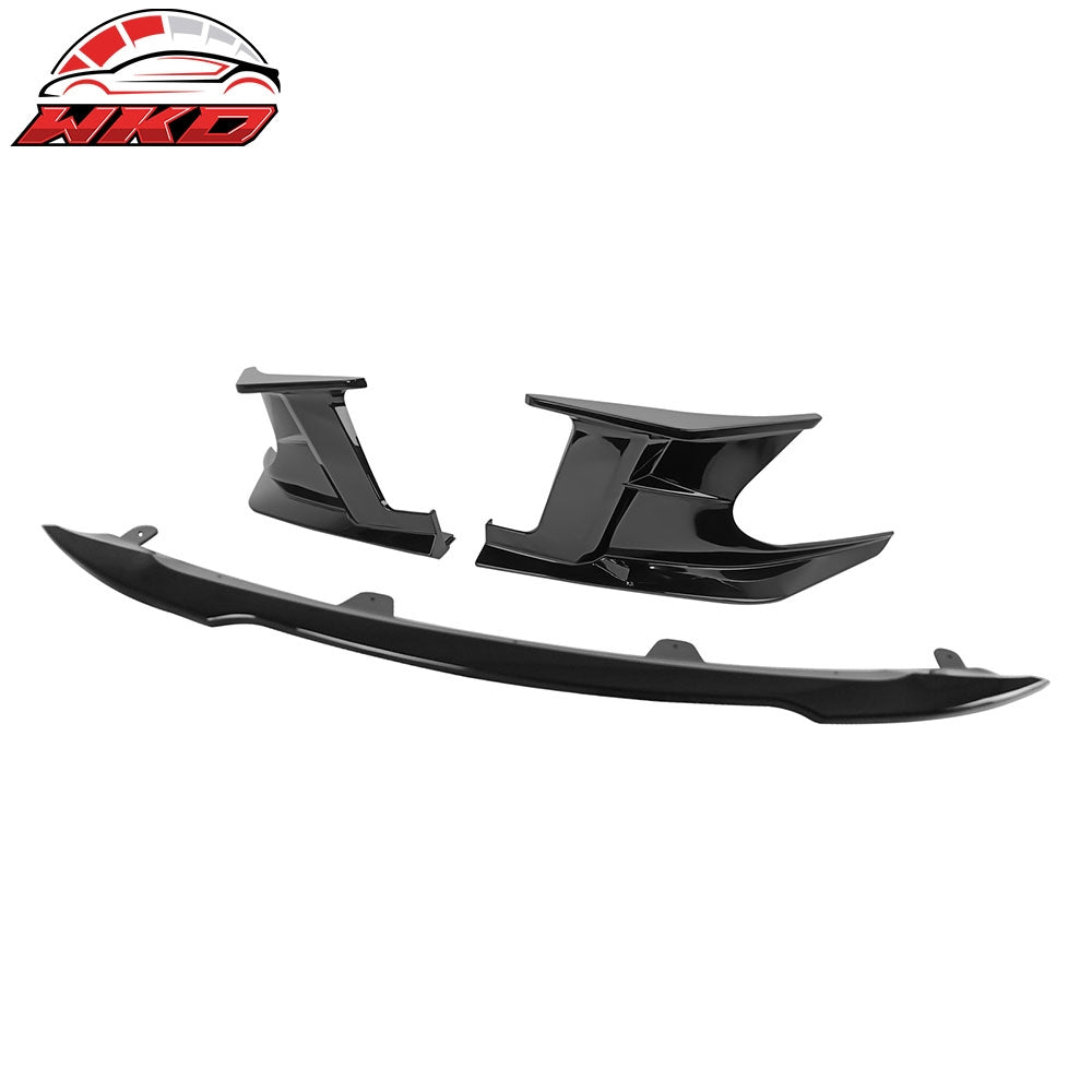 23-26 Toyota Corolla 5-Door 2PC Side Canards + Front Bumper Lip Gloss Black | Wholesale