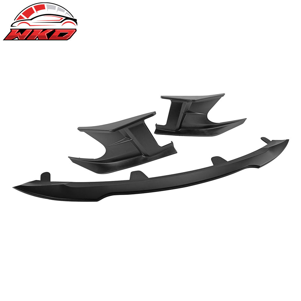 Fits 23-25 Toyota Corolla 5-Door 2PC Side Canards + Front Bumper Lip Matte Black