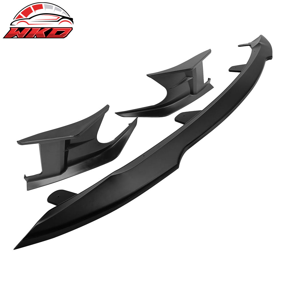 Fits 23-25 Toyota Corolla 5-Door 2PC Side Canards + Front Bumper Lip Matte Black