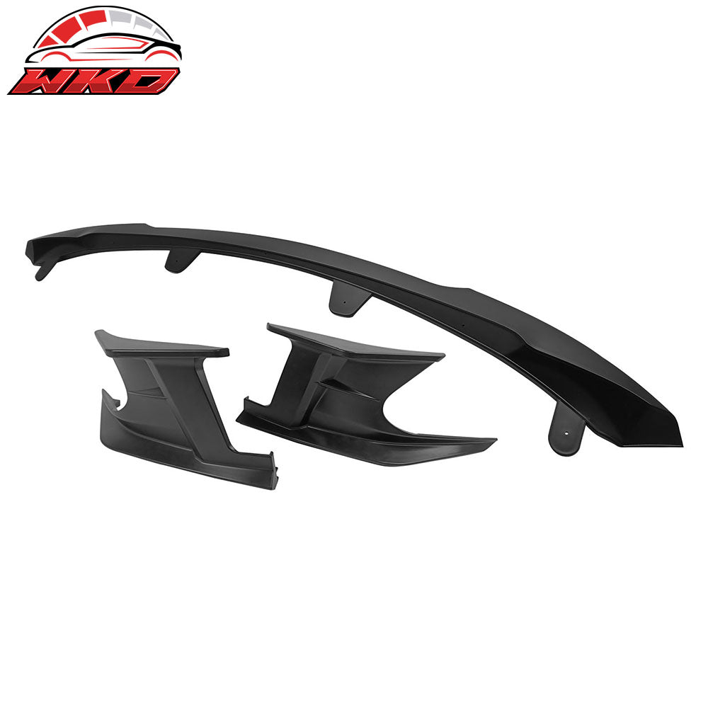 Fits 23-25 Toyota Corolla 5-Door 2PC Side Canards + Front Bumper Lip Matte Black