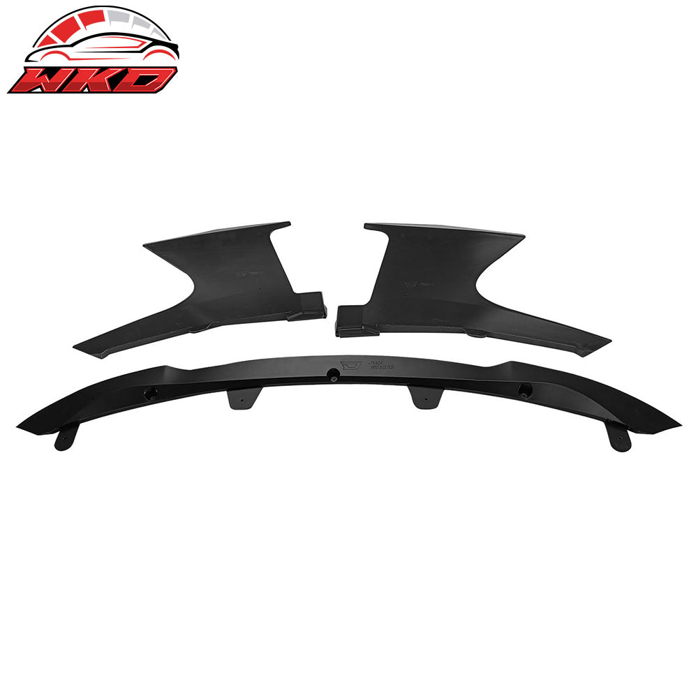 Fits 23-25 Toyota Corolla 5-Door 2PC Side Canards + Front Bumper Lip Matte Black