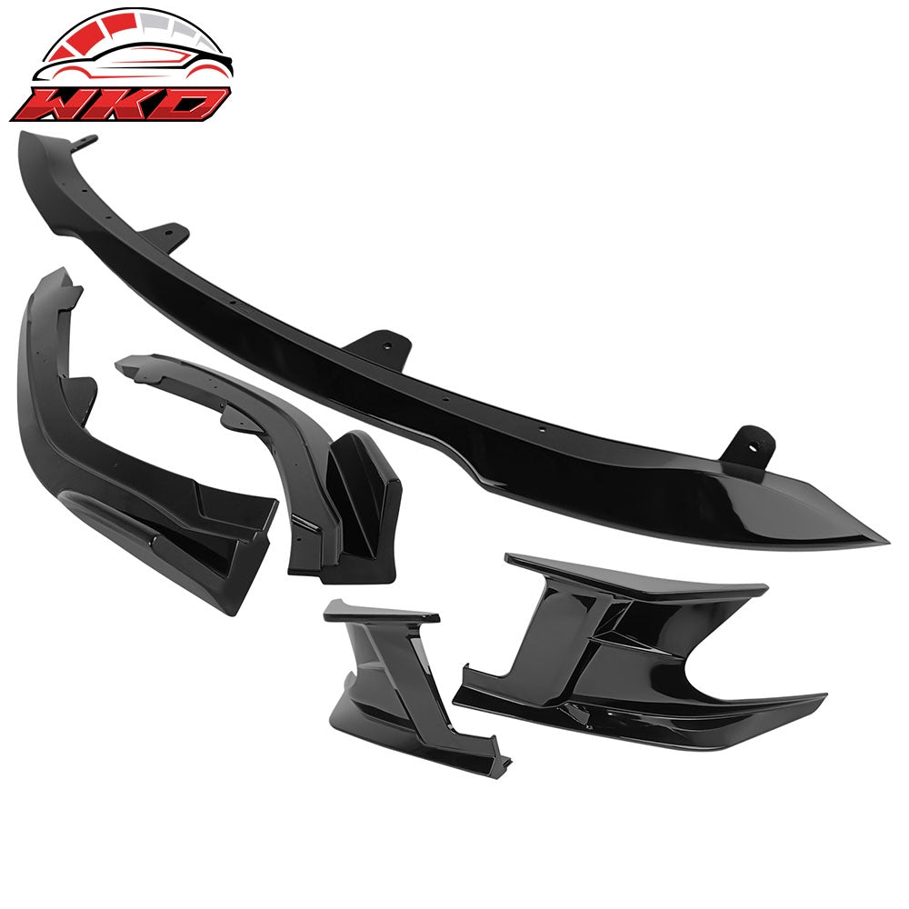 19-22 Toyota Corolla 3PCS Front Bumper Lip + 2PCS Side Canards Gloss Black | Wholesale