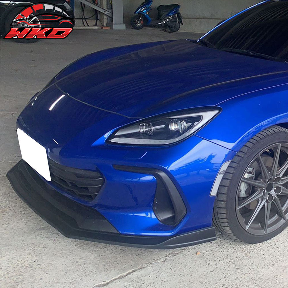 Fits 22-25 Subaru BRZ Coupe Front Bumper Lip + Rear Diffuser + Side Skirts - PU