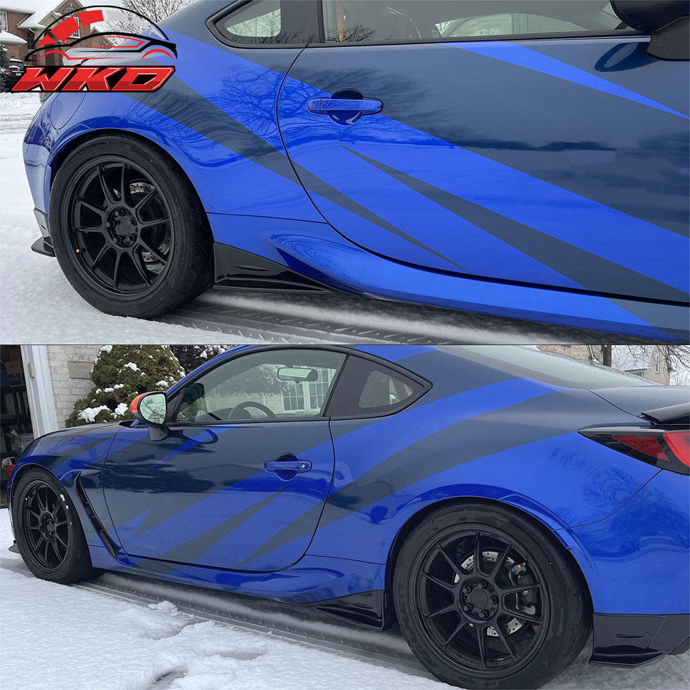 Fits 22-25 Subaru BRZ PU Front Lip& Rear Diffuser& Side Skirts Winglets Body Kit