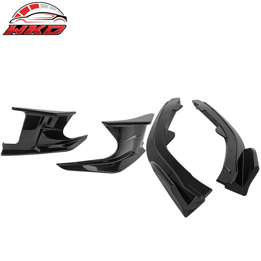 19-26 Toyota Corolla E210 Gloss Black Front Bumper Splitters + Side Canards | Wholesale