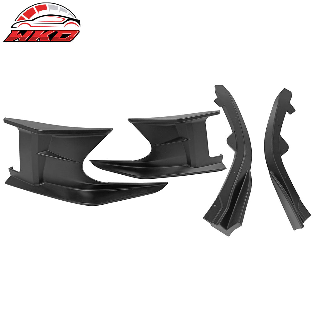 2019-25 Toyota Corolla E210 Matte Black Front Bumper Splitters + Side Canards | Wholesale