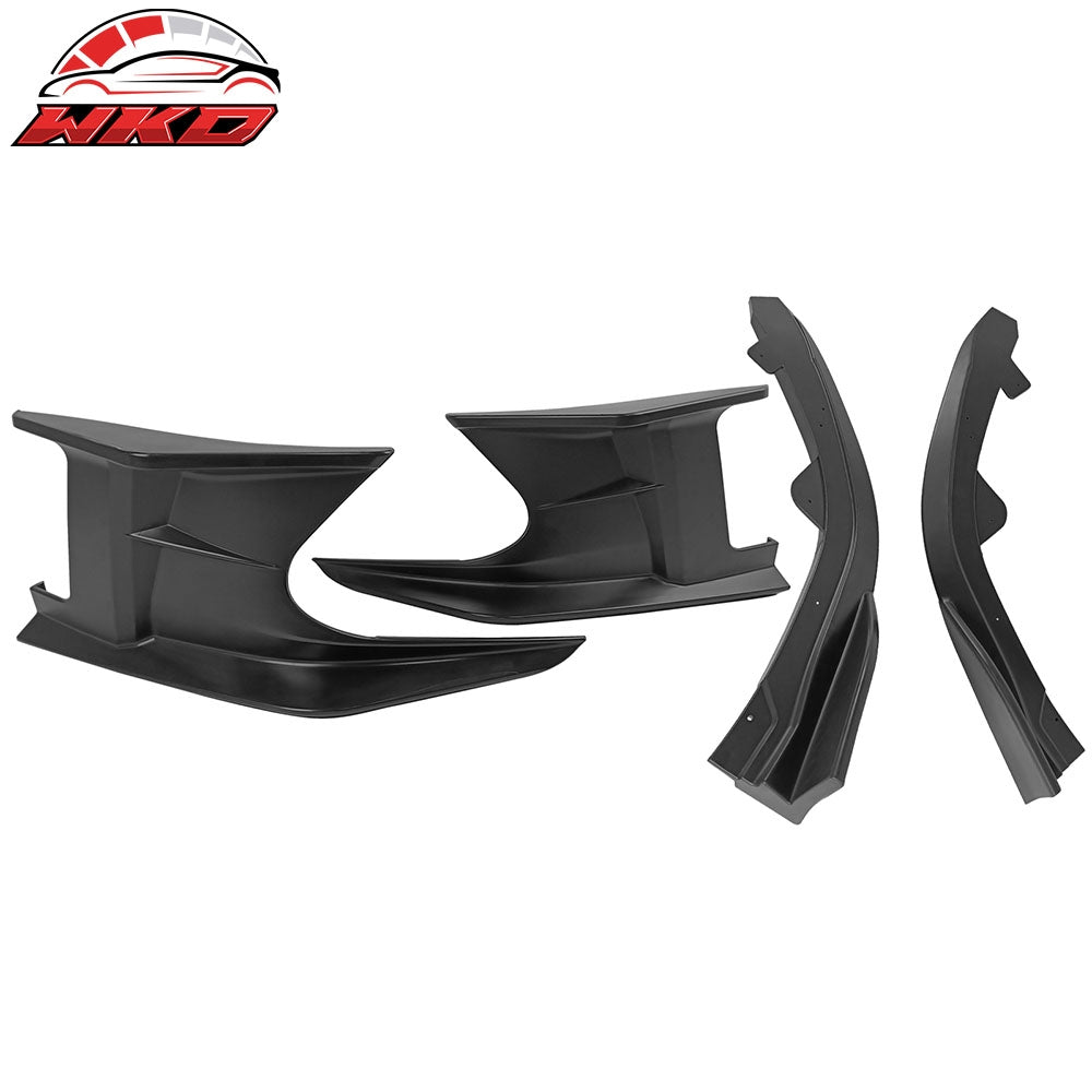 2019-26 Toyota Corolla E210 Matte Black Front Bumper Splitters + Side Canards | Wholesale