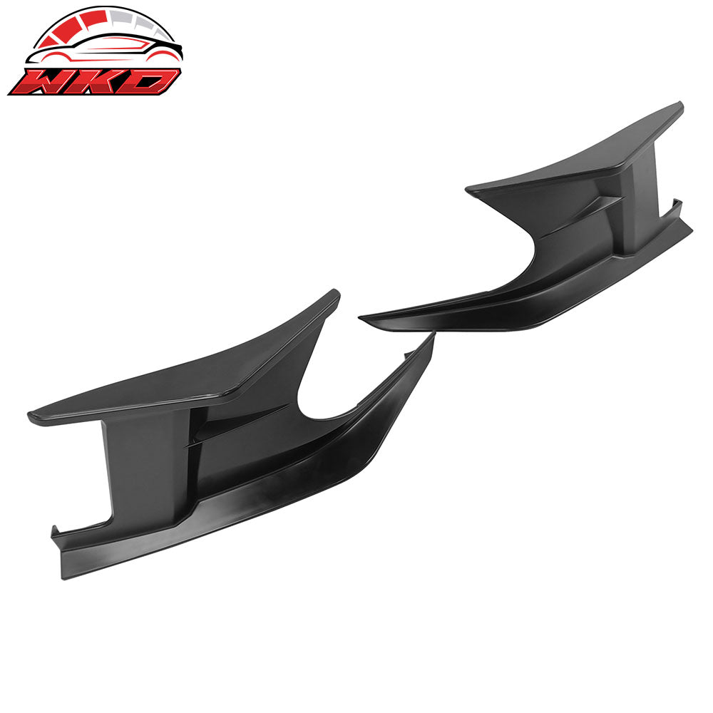 Fits 19-25 Toyota Corolla E210 Matte Black Front Bumper Splitters + Side Canards