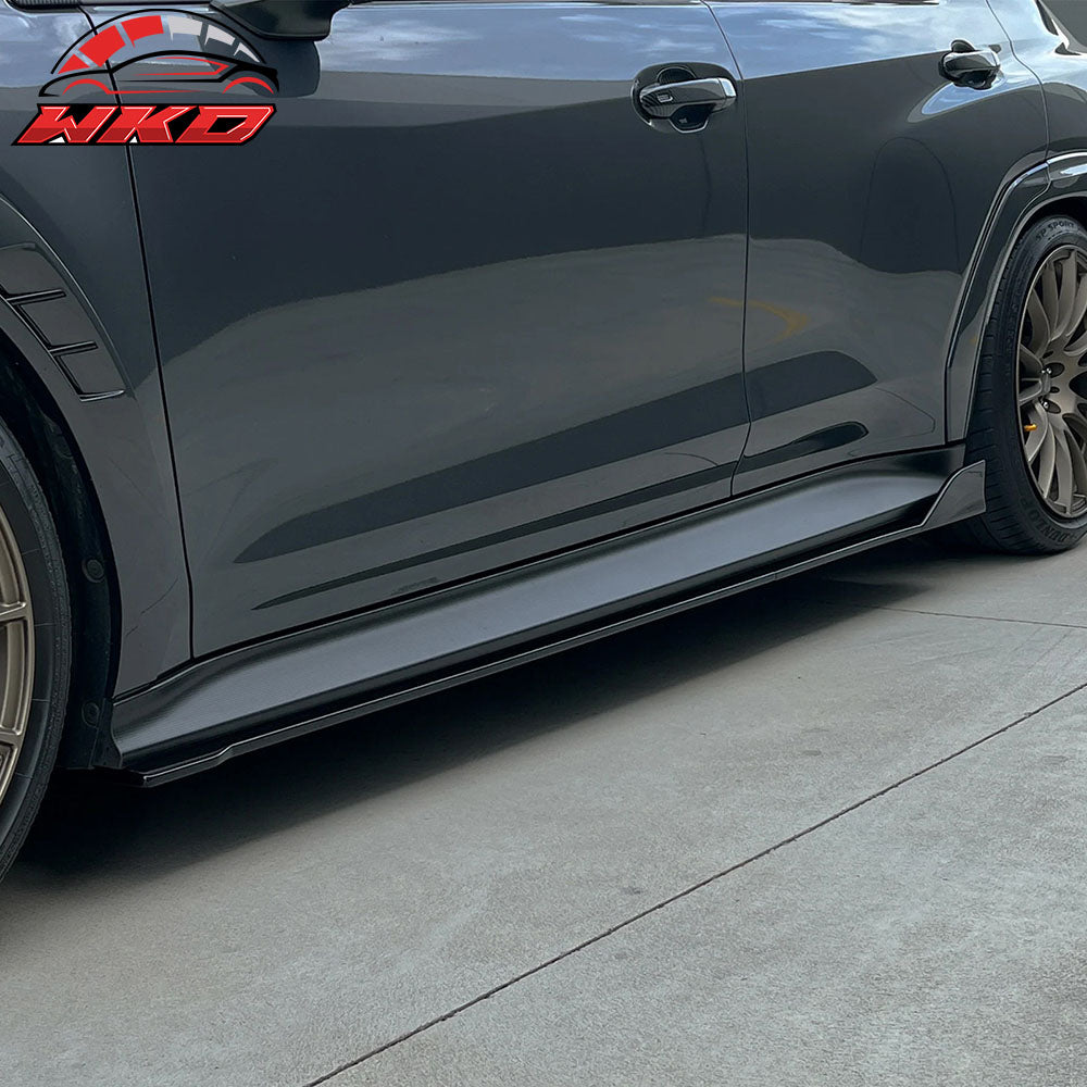 Fits 22-25 Subaru WRX Front Bumper Lip + Side Skirts + Rear Aprons Matte Black