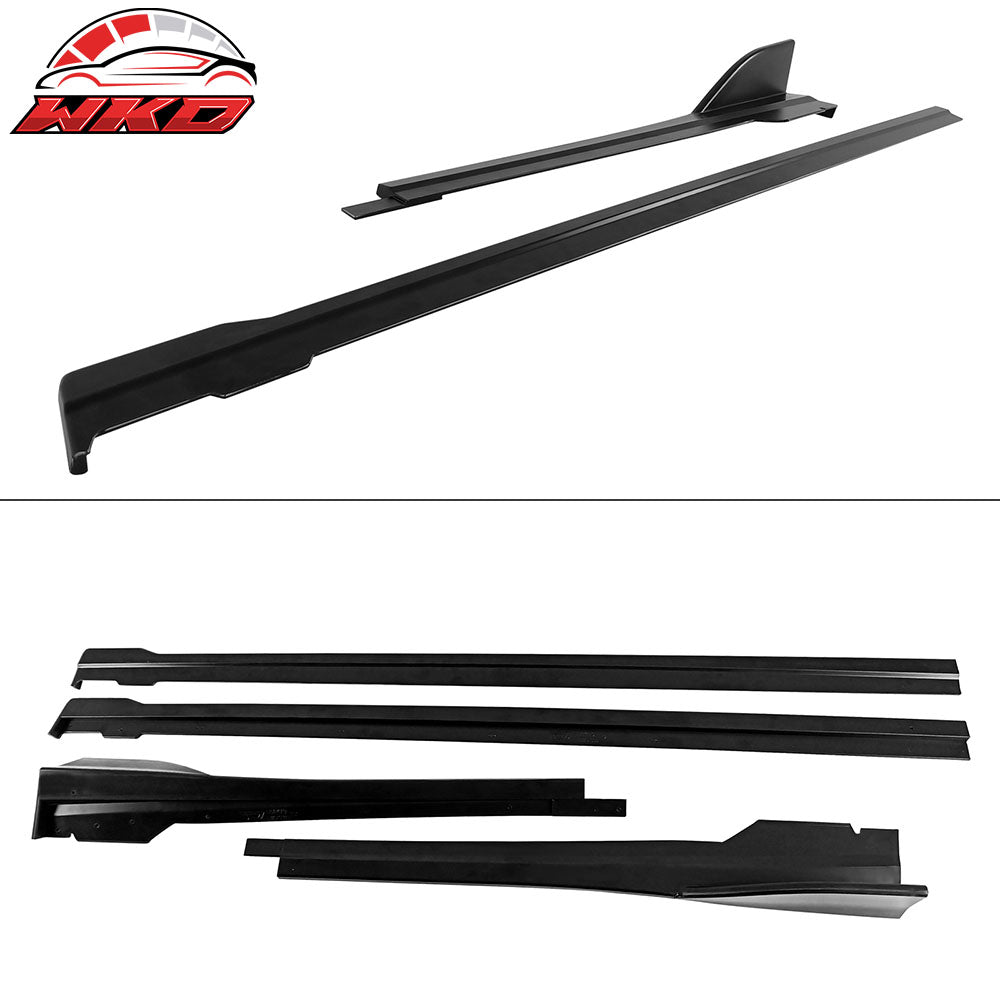 Fits 22-25 Subaru WRX Front Bumper Lip + Side Skirts + Rear Aprons Matte Black