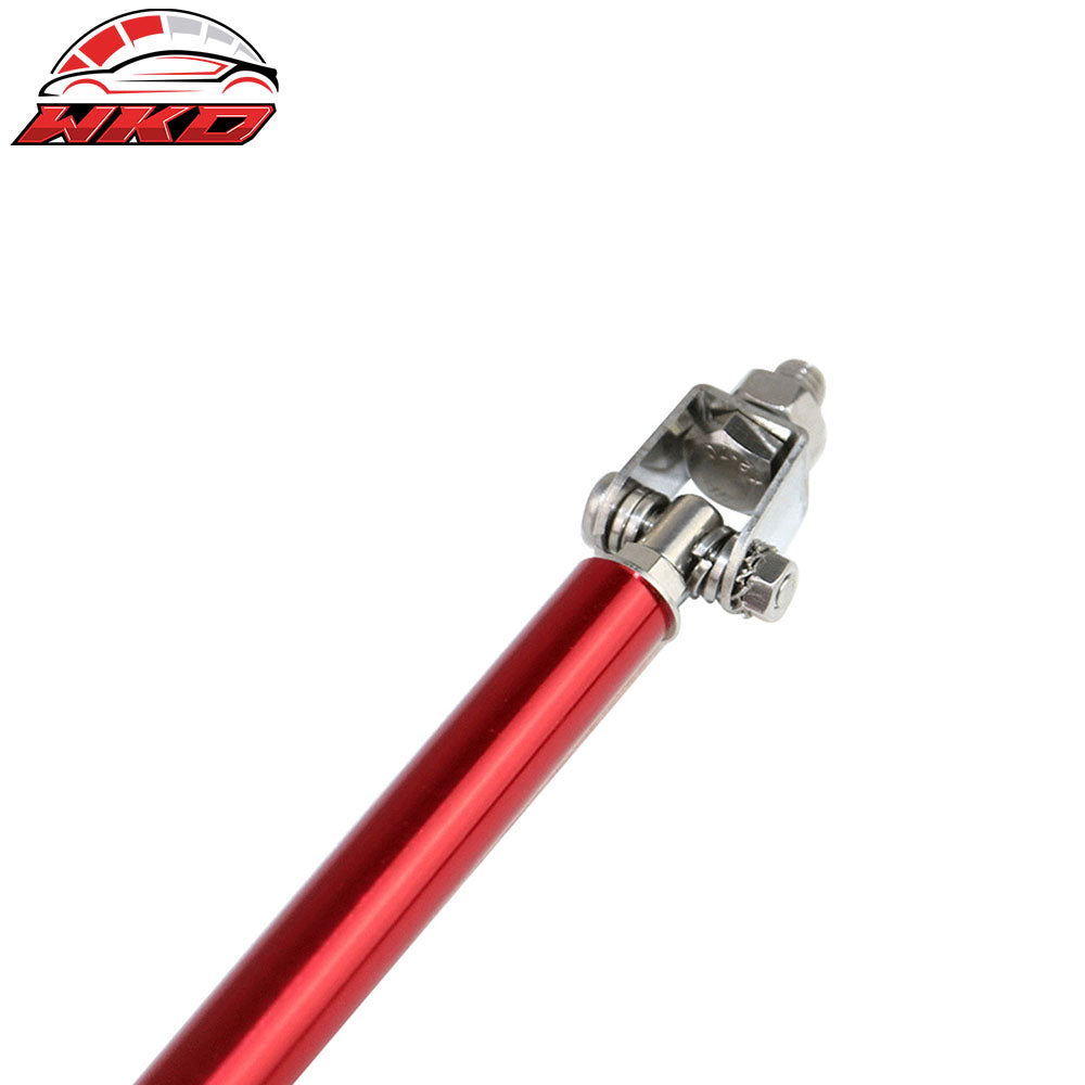 Fits 13-20 Nissan 370Z Amuse Style Front Bumper Lip Splitter Red Strut Rods