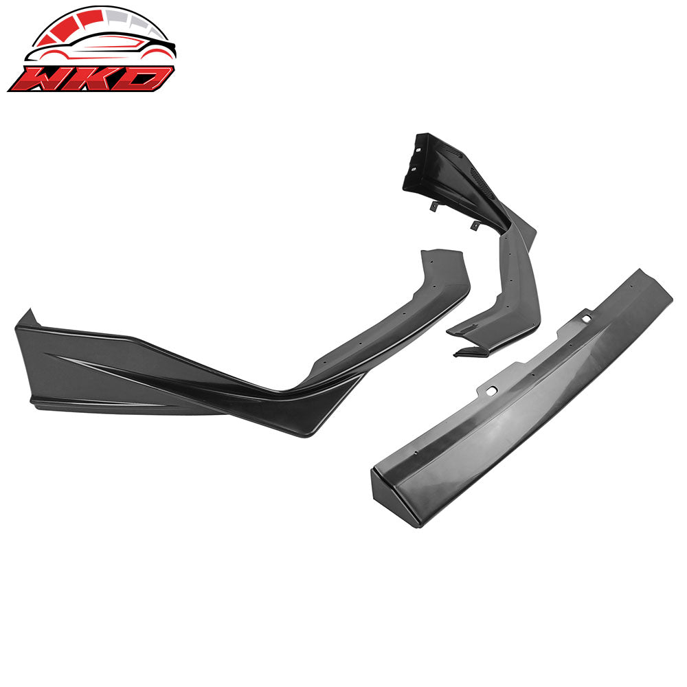 Fits 15-21 Subaru WRX STI S208 Style Front Bumper Lip Spoiler Unpainted PP 3PCS