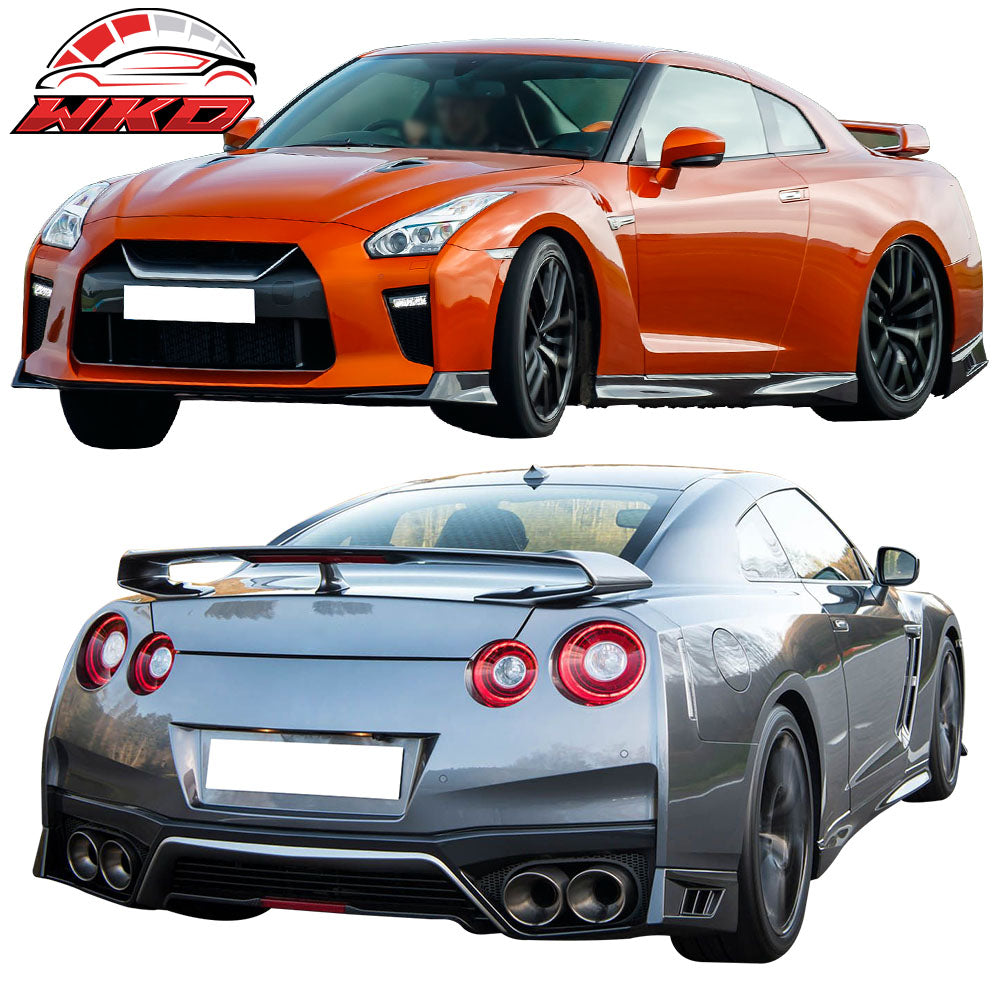 Fits 09-24 GTR Front & Rear Bumper & Hood & Side Skirts & Headlight & Tail Light