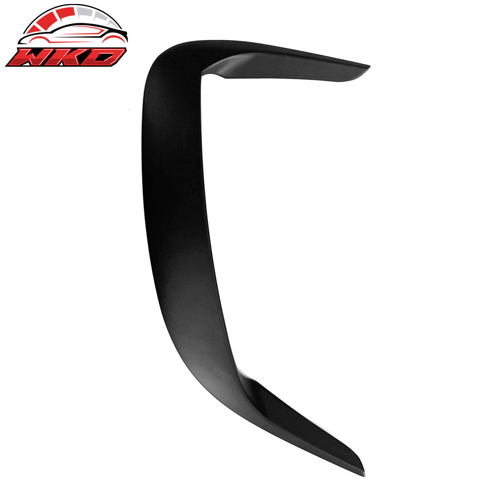Fits 15-23 Dodge Charger IKON2 Style Front Side Fin Vents Cover Matte Black ABS
