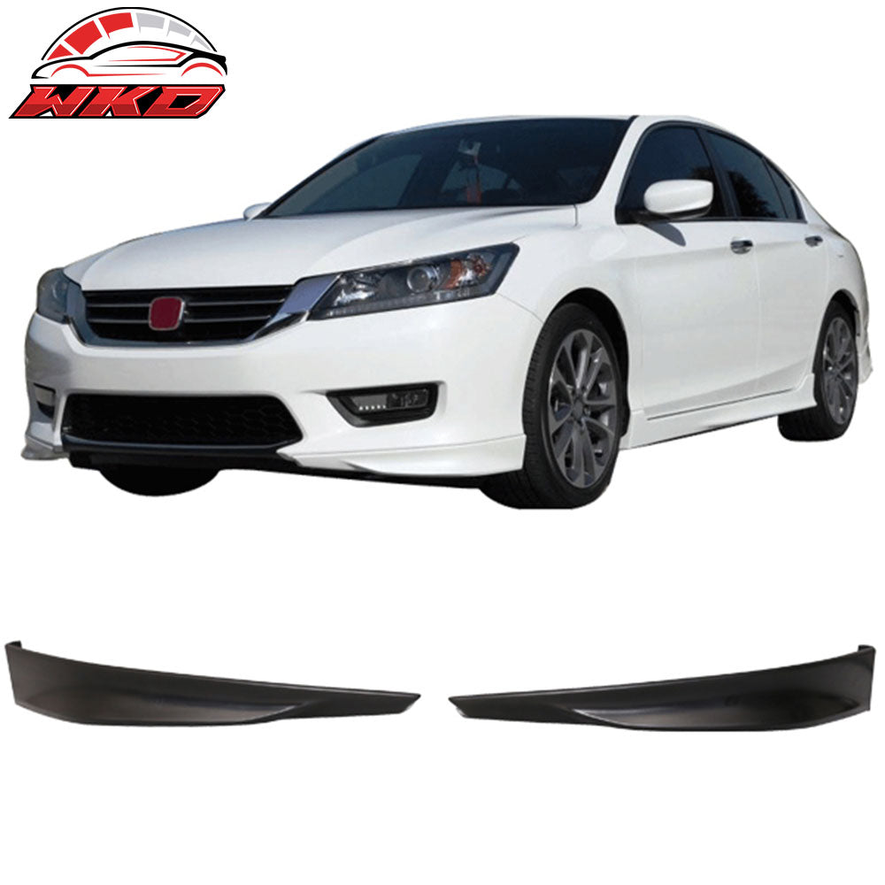 Fits 13-15 Honda Accord HFP Style Front Spoiler Splitter + Rear Bumper Lip Apron