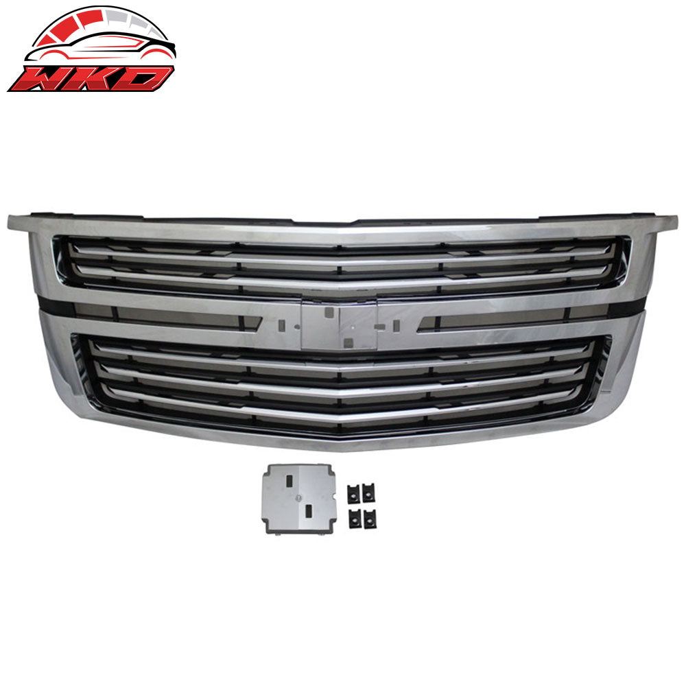 Fits 15-20 Chevy Tahoe LTZ Style Front Upper Factory Grill Grille Chrome