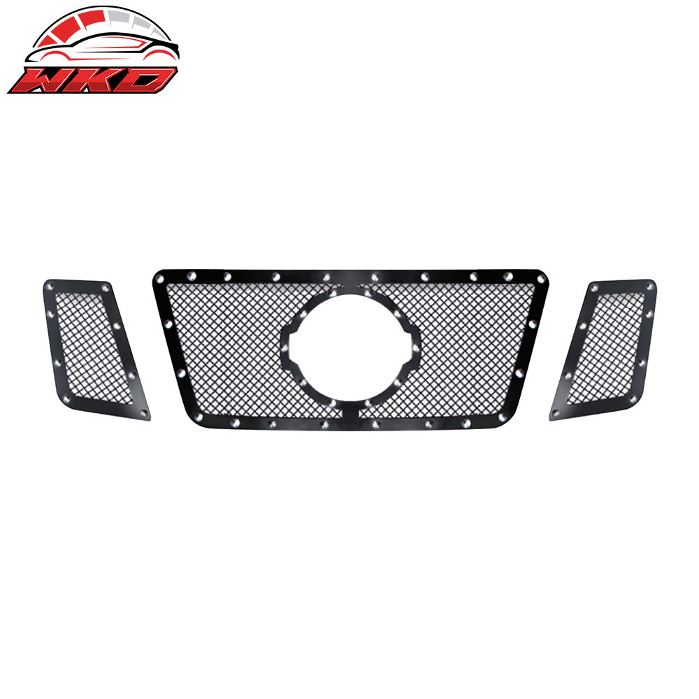 08-12 Nissan Pathfinder Perimeter Woven Mesh 3PC Front Upper Grille Inserts | Wholesale