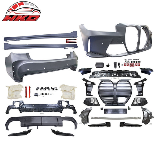 Wholesale For 23-26 G20 M340i Front/Rear Bumper Cover + Ambient Light Side Skirt(M3 Style) - Wikond Auto