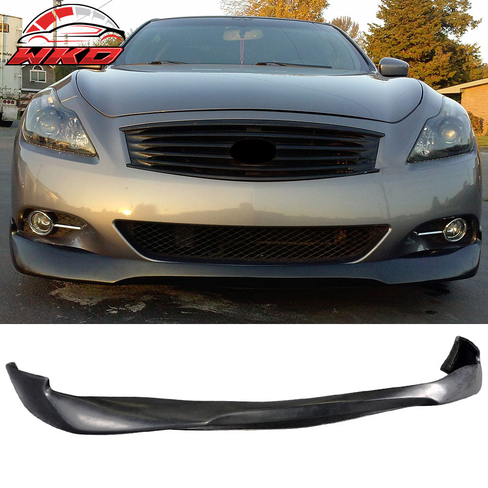 Fits 08-13 Infiniti G37 Coupe 14 Q60 EVO Front Bumper Lip Spoiler PU