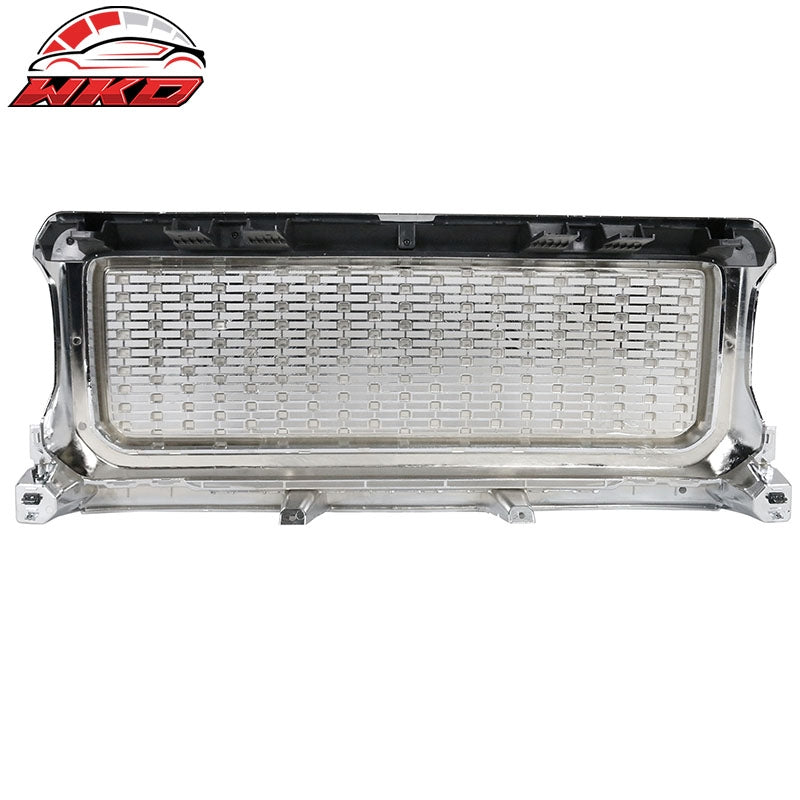Fits 15-20 GMC Canyon Denali Style Front Bumper Hood Grille Replacement - Chrome
