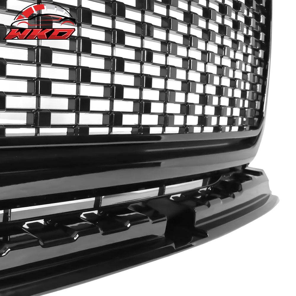 Fits 15-20 GMC Canyon Denali Style Bright Black Front Bumper Hood Upper Grille