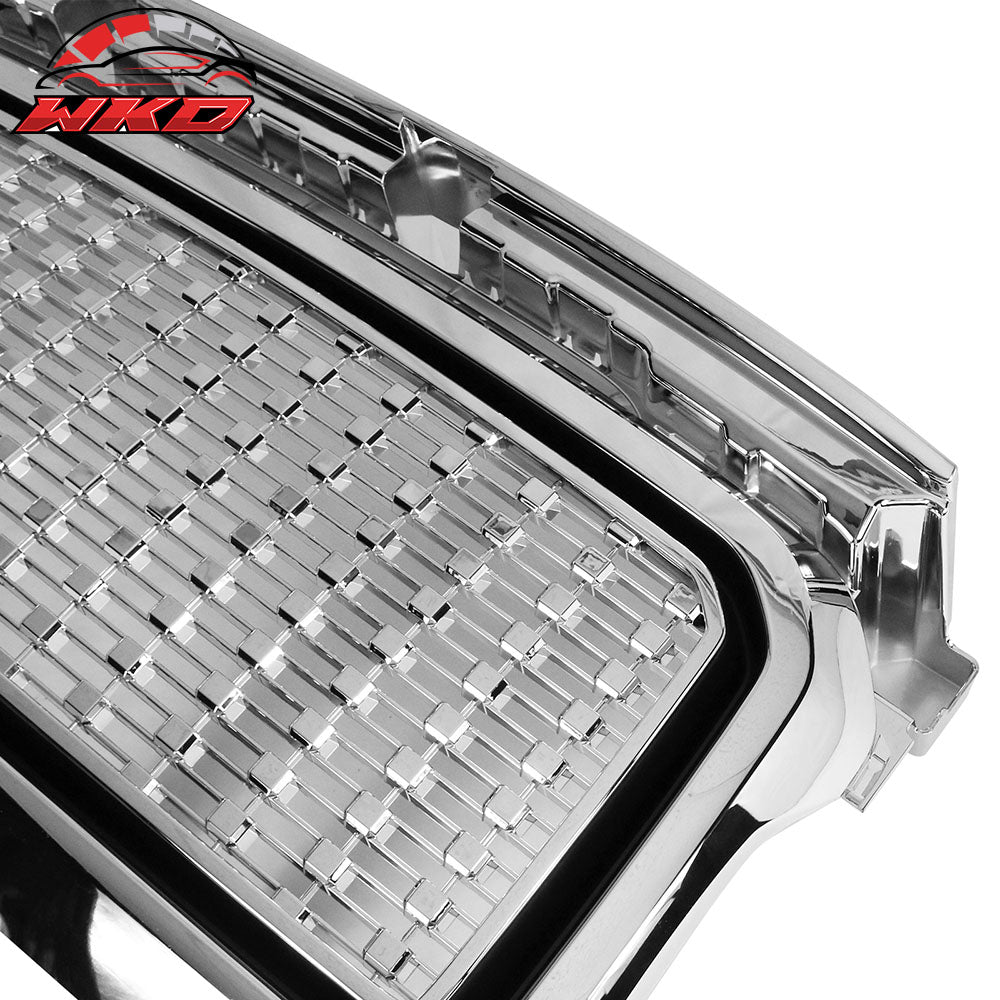 Fits 15-20 GMC Canyon Denali Style Front Bumper Hood Upper Insert Grille Chrome